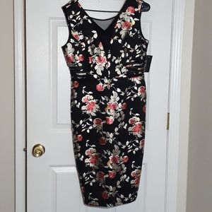 Satin and Mesh Cocktail Dress NWT
